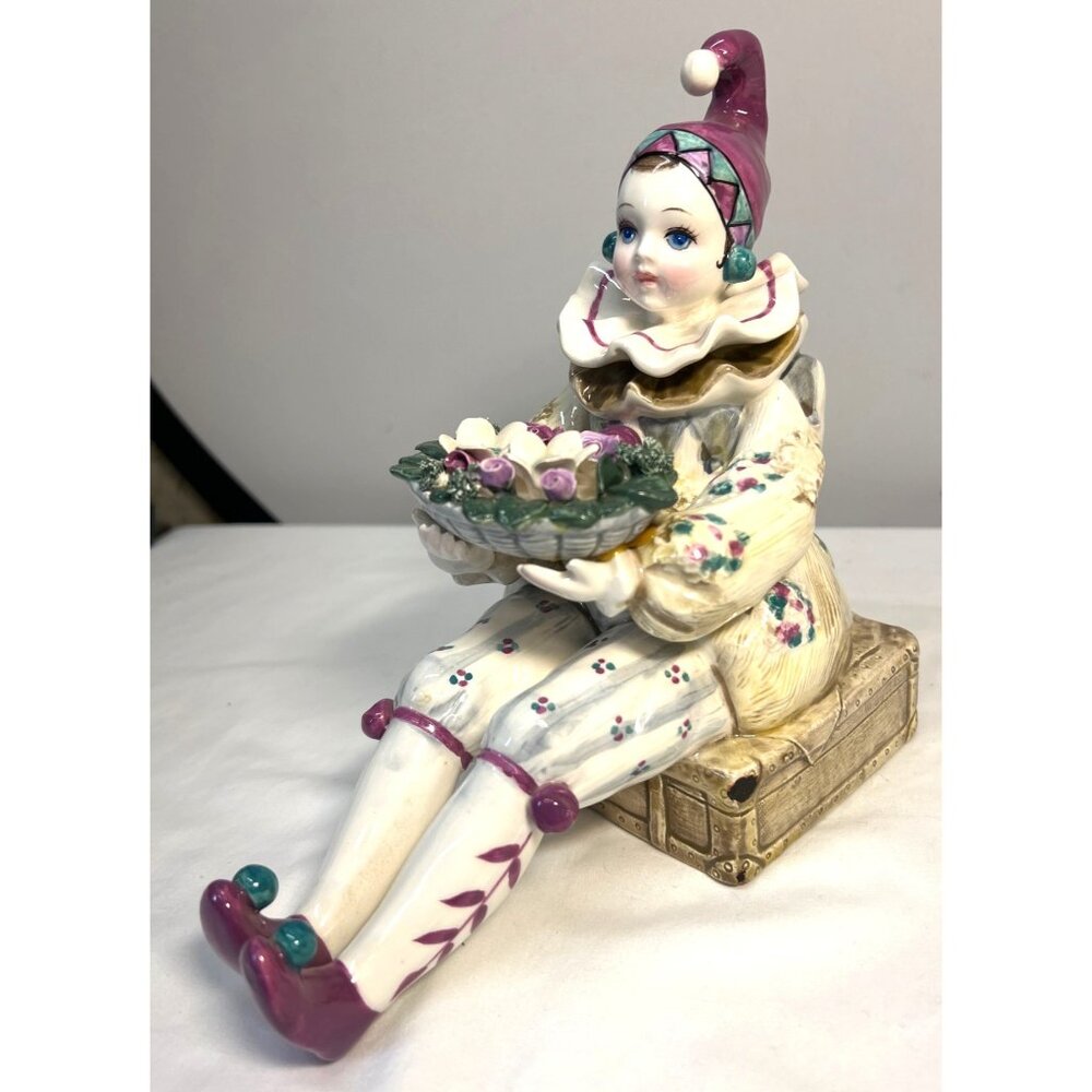 Vintage Yamada Originals Musical Clown signed Harlequin porcelain #415/1200